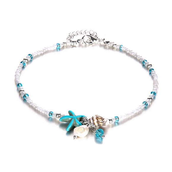 Popular Resin Lady Fashion Beach Section  Beads Conch Starfish Shape Anklet Foot - Picture 6 of 9